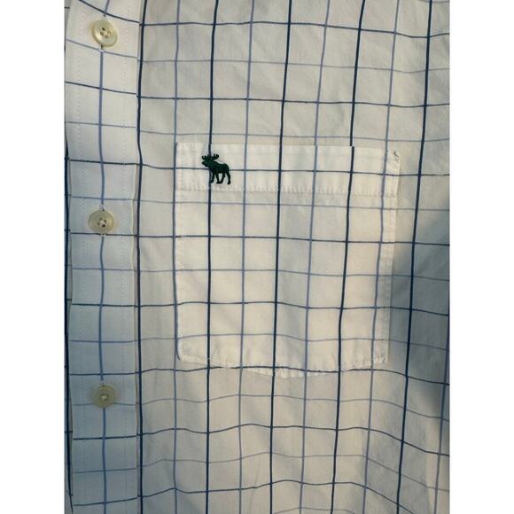 Abercrombie & Fitch Men’s Vintage Y2K White button down muscle size Large - Picture 5 of 6